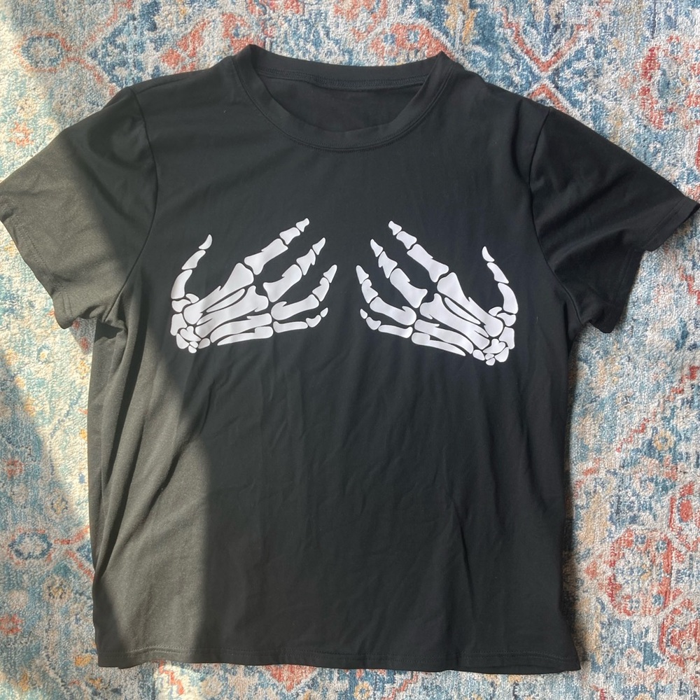 Halloween Skeleton hands t-shirt